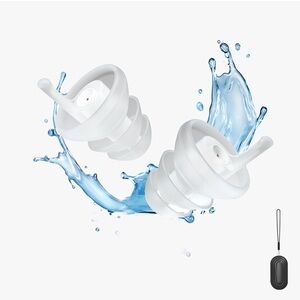 White Silicone Earplugs with Case